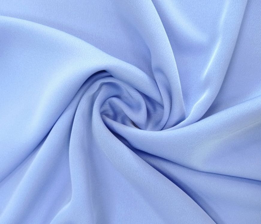 Креп кади тонкий голубой