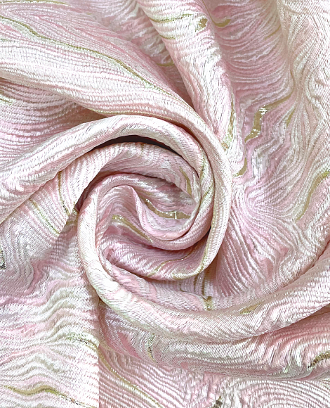 Жаккард розовые волны